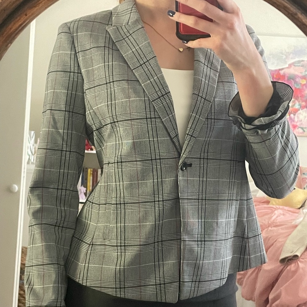 Grey Patterned Blazer